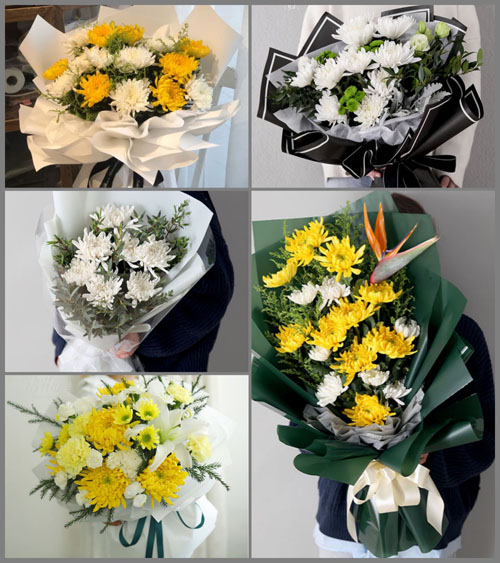 贵州六盘水盘县刘官街道花甲山村白事花束代送